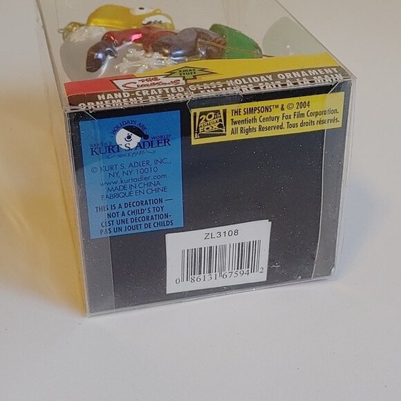 RETRO Kurt Adler The Simpsons Bart on Skateboard Hand Crafted Glass Holiday BNIP - Picture 5 of 5